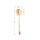 Dubbelzijdige badborstel 35 x 8 x 6,5 cm Borstel met lange steel Exfoliërende rugborstel Douchespons Nylon zachte haren 2