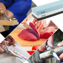 Dubbelzijdige messenslijper 1000/4000 korrel wit korund met antislip pad slijpsteen voor keukenmessen gereedschap en snijwerk 2