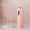 Ducha bucal portátil recargable de 280 ml con carga USB, 3 modos de limpieza dental, IPX7 a prueba de agua, boquilla rotativa 360° rosa blanca verde 6