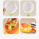 Duck with Foot-Activated Discs 11 x 19 x 9 cm ABS Outdoor and Indoor Disc Catching Set of 8 Discs with Net and Protective Shield Children's Toy 2