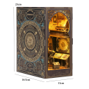 Dukkehus 11 x 18,5 x 23 cm gør-det-selv 3D træbyggesæt med LED-lys og møbler miniaturehus håndmonteret dekoration 5