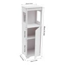 Dulap de baie cu rafturi 29 x 25 x 90 cm PVC alb dulap pentru depozitarea articolelor de baie și a micilor obiecte 6