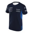 Dunkelblaues Herren-T-Shirt mit der Nummer 55 auf dem Rücken und schrägen blauen Streifen an den Seiten mit kurzen Ärmeln für Formel 1-Fans 2