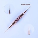 Dunne dubbelzijdige nagelkwast 15 mm + 20 mm Luipaardprint Kwast voor gedetailleerde nail art tekeningen van lijnen en decoraties voor nagelmanicure 2