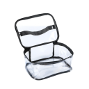 Durchsichtige wasserdichte Reißverschlusstasche 23 x 17 x 11 cm Aufbewahrungstasche für Spielzeug Kosmetik Kleidung Reiseorganizer aus PVC 1