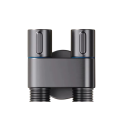 Duș bidet manual pentru toaletă Mini set bidet portabil cu două ieșiri Ventil unghiular G1/2 Manetă de presiune Duș și pulverizator delicat 4