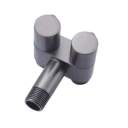 Duș bidet manual pentru toaletă Mini set bidet portabil cu două ieșiri Ventil unghiular G1/2 Manetă de presiune Duș și pulverizator delicat 2