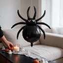 Duży balon w kształcie pająka dekoracja Halloween 78 x 82 cm Balon foliowy Czarny Dekoracja na imprezę Halloween i straszne przyjęcia 3