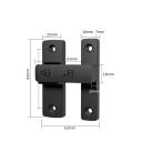 Dveřní západka 180° polohovací zámek 84 × 63 mm litá nerezová ocel otočný mechanismus pro dveře, branky a nábytek 5