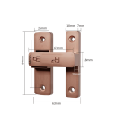Dveřní západka 180° polohovací zámek 84 × 63 mm litá nerezová ocel otočný mechanismus pro dveře, branky a nábytek 3