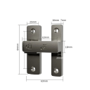 Dveřní západka 180° polohovací zámek 84 × 63 mm litá nerezová ocel otočný mechanismus pro dveře, branky a nábytek 2