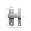 Dveřní západka 180° polohovací zámek 84 × 63 mm litá nerezová ocel otočný mechanismus pro dveře, branky a nábytek 6