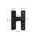 Dveřní západka 90° polohovací zámek 84 × 50 mm litá nerezová ocel otočný mechanismus pro dveře, branky a nábytek 5