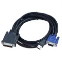 DVI (30+5) til VGA / USB-forbindelseskabel 1,7 m 2