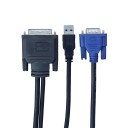 DVI (30+5) til VGA / USB-forbindelseskabel 1,7 m 3