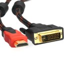 DVI-D til HDMI-forbindelseskabel 1,5 m 2