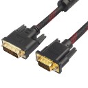 DVI-han til VGA-han-adapter Kabel 1,5 m Tekstilflet Holdbart design Videooverførsel i høj kvalitet Til skærme, projektorer, grafikkort 2