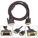 DVI-han til VGA-han-adapter Kabel 1,5 m Tekstilflet Holdbart design Videooverførsel i høj kvalitet Til skærme, projektorer, grafikkort 4