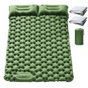 Dvojitá nafukovací karimatka 196 x 125 x 9 cm Vestavěná nožní pumpa Nylon 40D s TPU Se dvěma polštáři Pro 2 osoby Na kempink a turistiku 2