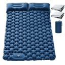 Dvojitá nafukovací karimatka 196 x 125 x 9 cm Vestavěná nožní pumpa Nylon 40D s TPU Se dvěma polštáři Pro 2 osoby Na kempink a turistiku 3