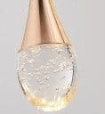 Dvojité závesné LED svietidlo v tvare kvapky s bublinkovým akrylom v Nordic štýle, teplá biela, výška kvapiek 34 cm, do spálne alebo jedálne 4