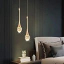 Dvojité závesné LED svietidlo v tvare kvapky s bublinkovým akrylom v Nordic štýle, teplá biela, výška kvapiek 34 cm, do spálne alebo jedálne 7