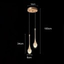 Dvojité závěsné LED svítidlo ve tvaru kapky s bublinkovým akrylem v Nordic stylu, teplá bílá, výška kapek 34 cm, do ložnice nebo jídelny 2