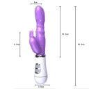 Dvojitý vibrátor so stimulátorom králičou hlavou 12 vibračnými režimami, pre stimuláciu bodu G a vaginálnu masáž, silikónový povrch, rôzne farby, Diskrétne balenie 4