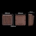 Dvojitý vypínač na omítku se dvěma klávesami 69 × 69 × 34 mm samozhášivý plast s dřevodekorem, tmavě hnědý do bytu i chaty 2