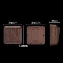 Dvojitý vypínač na omítku so 70 × 70 × 34 mm samozhášivý plast s drevodekorom, tmavo hnedý do bytu aj chaty 2