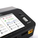 Dvoukanálová vyvažovací nabíječka M6DAC s 3,5 palce IPS displejem, 2x 15 A, AC 200 W / DC 700 W, 12,7 x 10,6 x 5,7 cm, EU zástrčka 3