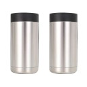 Dvoustěnný nerezový obal na plechovky a lahve chladicí termoizolační sada 2 kusů objem 500 ml rozměr 7,8 x 17,2 x 7,8 cm na pivo a nápoje 1