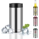Dvoustěnný nerezový obal na plechovky a lahve chladicí termoizolační sada 5 kusů objem 355 ml rozměr 7,8 x 12,5 x 7,8 cm na pivo a nápoje 3
