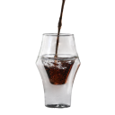 Dvouvrstvý skleněný hrnek na espresso 335 ml čiré sklo s dvojitou stěnou pro podávání espressa i větších kávových nápojů 2