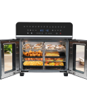 Dvouzónová horkovzdušná fritéza a XXL trouba o objemu 23 l s výkonem 2200 W a LED dotykovou obrazovkou i 15 programy v černé barvě 2