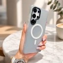 Dwukolorowy pokrowiec na Samsung Galaxy S24 z magnetycznym bezprzewodowym ładowaniem Ochrona aparatu Etui ochronne na telefon S24 8