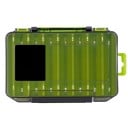 Dwustronne, kompaktowe plastikowe pudełko na sprzęt wędkarski 19,8 x 13,5 x 3,6 cm Organizer na haczyki, przynęty i ciężarki Pudełko 3