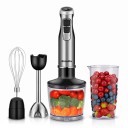 Dykmixern BioloMix 4 i 1 1200 W 6 hastigheter och turbo Med hackare 500 ml och behållare 600 ml Rostfria knivar Svart För smoothies och barnmat 2