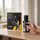 Dynamický mikrofon MAONO PD400X USB a XLR Ovládání hlasitosti a výstup pro sluchátka Celokovový Černý Pro streamování a podcasty 4