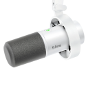 Dynamický USB XLR mikrofón 70 Hz-15 kHz s ovládaním gainu dotykovým ztlmením výstupom na slúchadlá veternou ochranou a odpruženým držiakom 2