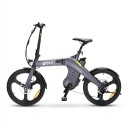 DYU T1 Electric Bike Brushless Motor 250 W Lithium Battery 36 V 10 Ah 20 Inch Wheels Shimano 7 Gears Disc Brakes Grey City 1