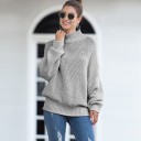 Dzianinowy golf damski G426 6