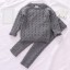 Dzianinowy sweter i legginsy dziewczęce L1232 3