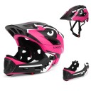 Dziecięca odpinana kask całotwarzowy Bezpieczna kask sportowy do jazdy na rowerze, skateboardzie i rolkach 52–56 cm PC+EPS 3