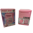 Dziecięcy mini sejf z obrotowym zamkiem 11x7,8x7,9 cm z tworzywa ABS mechaniczne otwieranie pokrętłem skarbonka na monety i drobne przedmioty 2