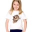 Dziewczęca koszulka 3D z kotem J605 2