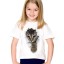 Dziewczęca koszulka 3D z kotem J605 7