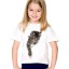 Dziewczęca koszulka 3D z kotem J605 1