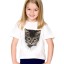 Dziewczęca koszulka 3D z kotem J605 6