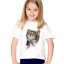 Dziewczęca koszulka 3D z kotem J605 4